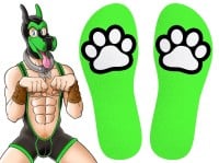 Kinky Puppy Paw Socks Green