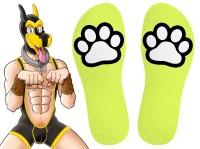 Kinky Puppy Paw Socks Yellow