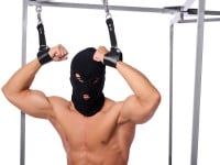 Sada kovového rámu a koženého slingu Mr Sling strieborno-modrá