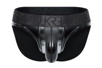 Sukrew Wet Look Classic Brief Fetish Black