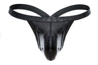 Tangá Sukrew Wet Look Bubble Thong Fetish Black