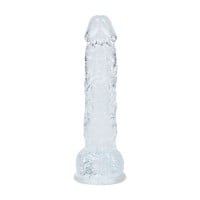 Gelové dildo RealRock Crystal Clear 5″ průhledné