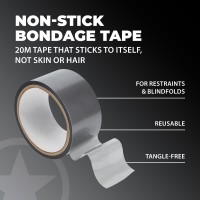 Bondage páska Ouch! PVC Non-Stick Tape stříbrná