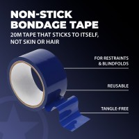 Bondage páska Ouch! PVC Non-Stick Tape tmavě modrá
