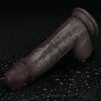 Realistické dildo Lovetoy Sliding Skin Pro II 8″ čierne