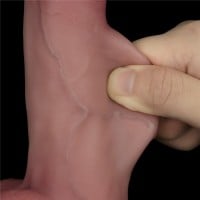 Lovetoy Vibrating Sliding Skin Pro II Dual Layer Silicone Dong 8″