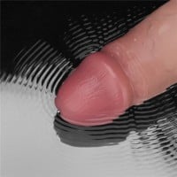 Lovetoy Vibrating Sliding Skin Pro II Dual Layer Silicone Dong 8″