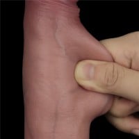 Lovetoy Vibrating Sliding Skin Pro II Dual Layer Silicone Dong 8.5″