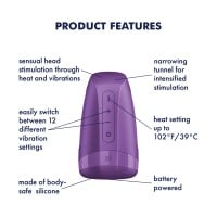 Masturbátor s vyhříváním Satisfyer Men Heat Vibration Battery Series
