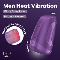 Masturbátor s vyhříváním Satisfyer Men Heat Vibration Battery Series