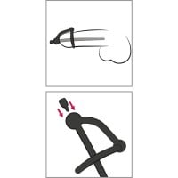 Penis plug Piss Play With Glans Ring & Stopper 35 mm