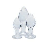 Clarity Utopian Trinity Glass Anal Plug Set