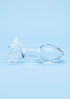 Sklenený análny kolík Clarity Utopian Bloom