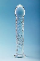 Clarity Seraphic Ripple Glass Dildo