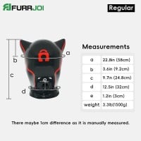 Kukla Furrjoi Silicone Patterned Ido Dog Drone Perforated Eyes Lock Regular červená