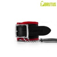 Brutus Leather Wrist Restraints Black-Red