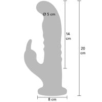 Dvojitý rotační vibrátor Playhouse Delight Rotating G-Spot Rabbit