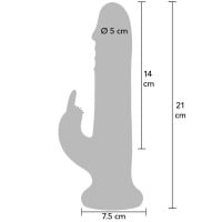 Dvojitý rotačný vibrátor Playhouse Delight Rotating Beads Rabbit