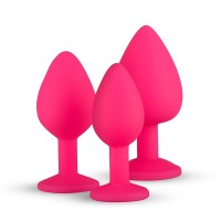 Sada análnych šperkov EasyToys Diamond Plug Set ružová