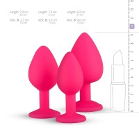 Sada análnych šperkov EasyToys Diamond Plug Set ružová