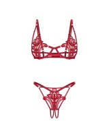 Set erotickej bielizne Obsessive Luise Sublim červený