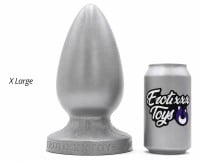 Anální kolík Erotixxx Toys Butt Plug Silver 40% XL