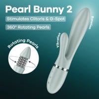Rabbit vibrátor Satisfyer Pearl Bunny 2 Grey Green