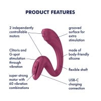 Dvojitý vibrátor Satisfyer G for Goddess 3 Burgundy