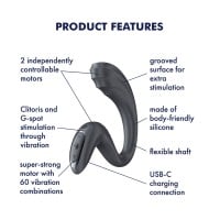 Dvojitý vibrátor Satisfyer G for Goddess 3 Burgundy