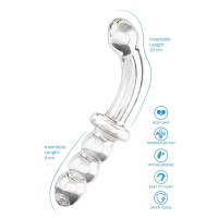 Skleněné dildo ToyJoy Glass Worxx Dual-Ended Anal & G-Spot