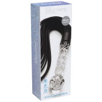 Sklenené dildo a dutky ToyJoy Glass Worxx Crystal Leather Whip