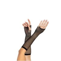 Rukavice Leg Avenue Triangle Net Fingerless Gloves čierne