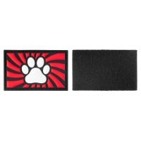 Darklands Red Paw Velcro Tag