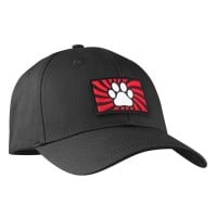 Darklands Red Paw Velcro Tag