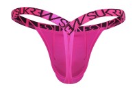 Pánske tangá Sukrew Bubble Thong Party Pink