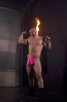 Pánske tangá Sukrew Bubble Thong Party Pink
