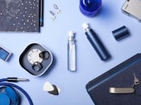Sada silikonového lubrikantu s cestovním pouzdrem Überlube Good-to-Go Traveler 15 ml modrá