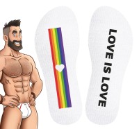 Ponožky SneakXX Love is Love bílé