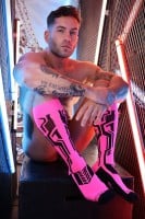 Ponožky Breedwell Gagged Cyber Socks neónovo ružové