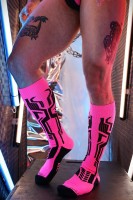 Ponožky Breedwell Gagged Cyber Socks neónovo ružové