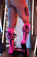 Ponožky Breedwell Gagged Cyber Socks neónovo ružové