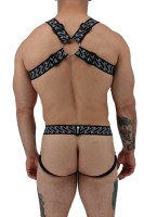 Postroj Breedwell Gagged Body Harness biely