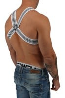 Postroj Breedwell Cumdump Bulldog Harness bílý