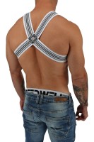 Postroj Breedwell Cumdump Bulldog Harness bílý