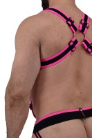 Postroj Breedwell After Dark Body Harness neónovo ružový