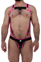 Postroj Breedwell After Dark Body Harness neónovo ružový