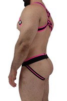 Postroj Breedwell After Dark Body Harness neónovo ružový