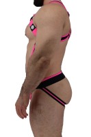 Postroj Breedwell After Dark Body Harness neónovo ružový