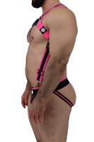 Postroj Breedwell After Dark Body Harness neónovo ružový