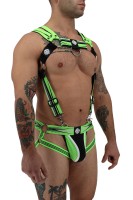 Postroj Breedwell Circuit Breaker Body Harness neónovo zelený